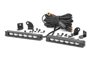 LED Light Bar - Rough Country - Slim Line, Black Series - Black
